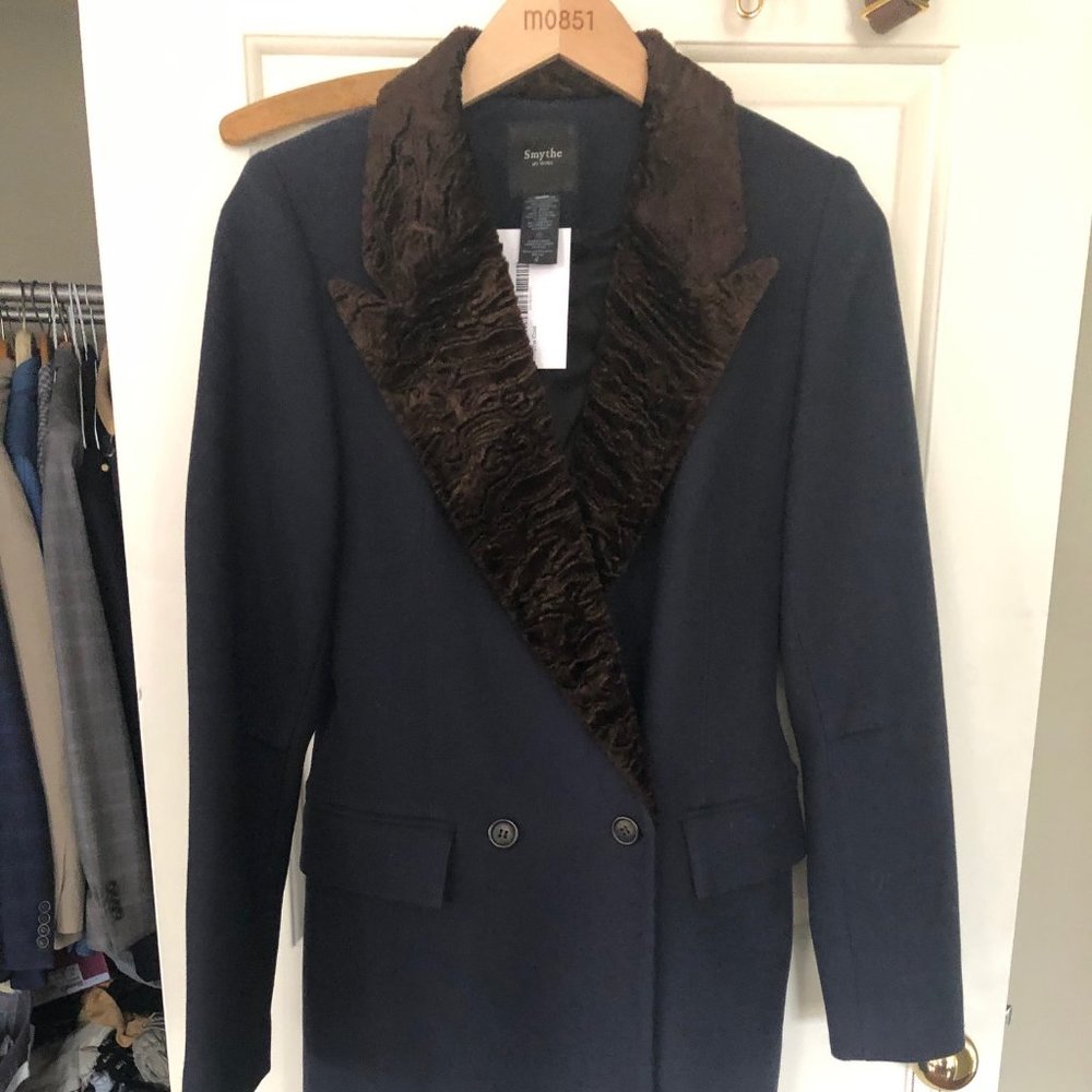 Smythe wool coat/blazer with velvet collar